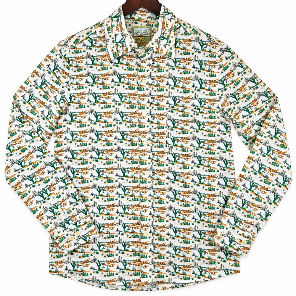 Rocking K Ranchwear Kennington Shirt Mens S Desert Cactus Western Cowboy NEW
